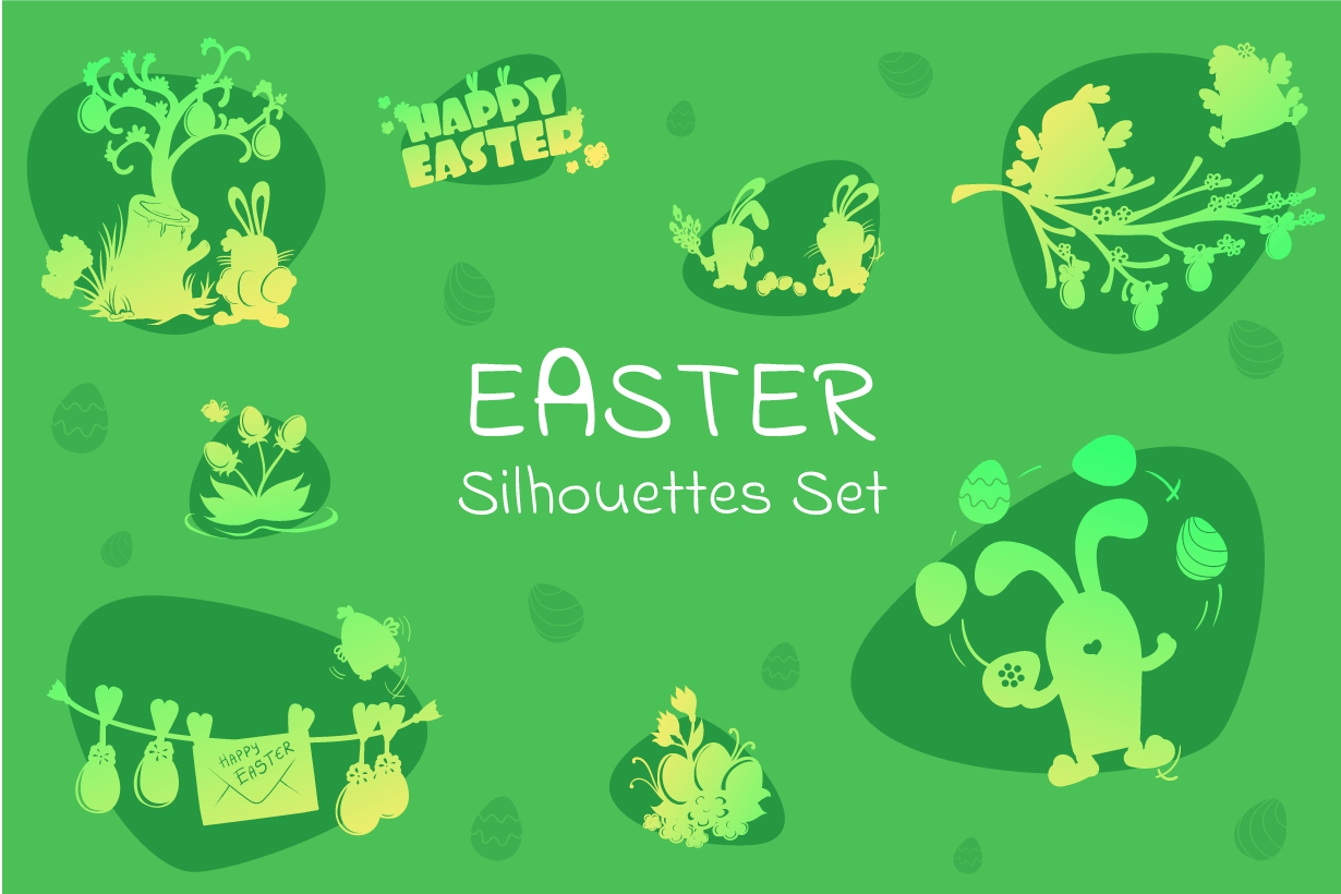 Easter Silhouettes Set